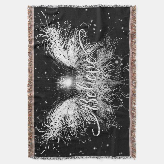 Geloof me Fairy Starlight Fantasy Black Deken (Voorkant Verticaal)