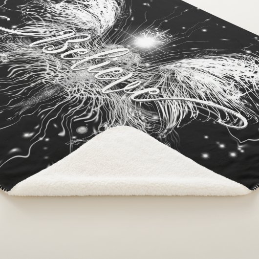 Geloof me Fairy Starlight Fantasy Black Sherpa Deken (3/4)