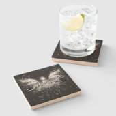 Geloof me Fairy Starlight Fantasy Black Stenen Onderzetter (Zijkant)