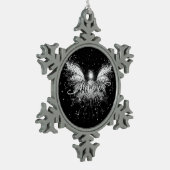 Geloof me Fairy Starlight Fantasy Black Tin Sneeuwvlok Ornament (Links)