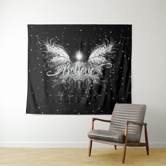 Geloof me Fairy Starlight Fantasy Black Wandkleed (In Situ (horizontaal))