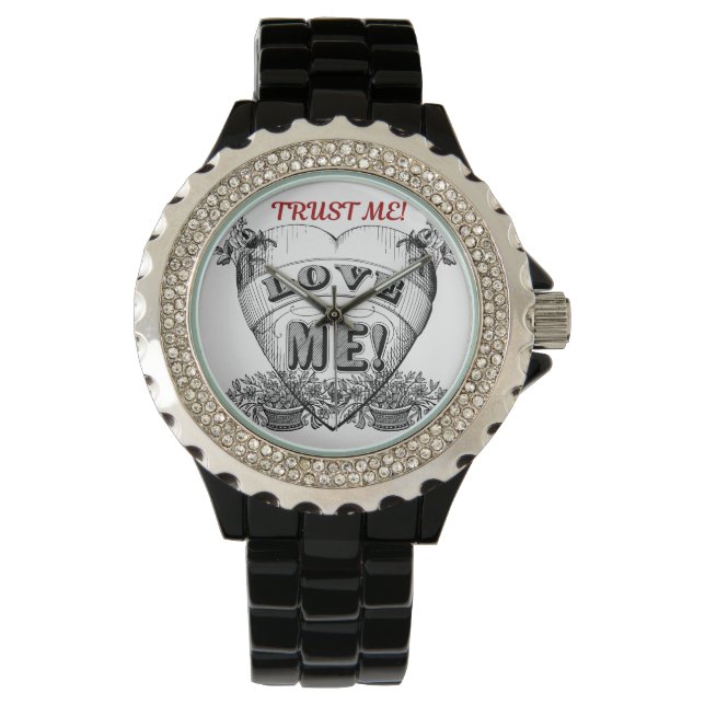 Geloof me, hou van me, eenvoudige klassieke Valent Horloge (Voorkant)