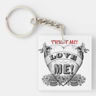 Geloof me, hou van me, eenvoudige klassieke Valent Sleutelhanger