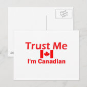 Geloof me, ik ben Canadees Briefkaart (Voorkant / Achterkant)