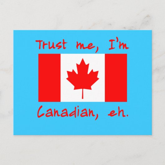 Geloof me ik ben Canadese producten Briefkaart (Voorkant)