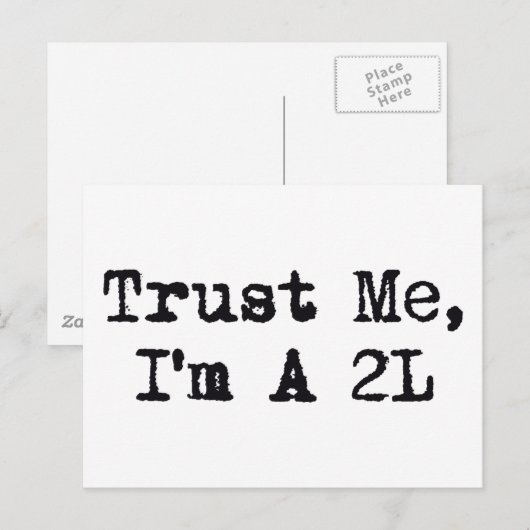 Geloof me, ik ben een 2L Briefkaart (Voorkant / Achterkant)