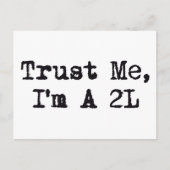 Geloof me, ik ben een 2L Briefkaart (Voorkant)