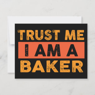 Geloof me, ik ben een bakker briefkaart