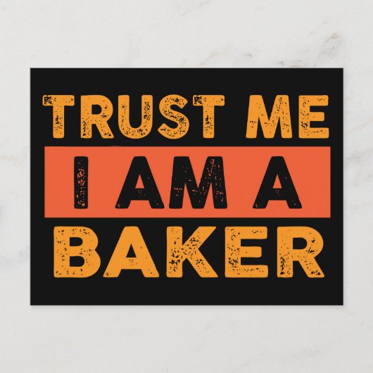 Geloof me, ik ben een bakker briefkaart (Voorkant)