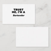 Geloof me, ik ben een Bartender Visitekaartje (Voorkant / Achterkant)
