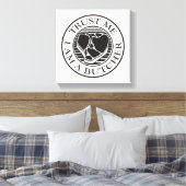 Geloof me, ik ben een Butcher T-bone Canvas Afdruk (Insitu (Slaapkamer))