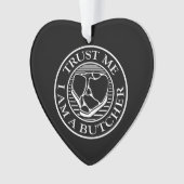 Geloof me, ik ben een Butcher T-bone Ornament (voorkant)