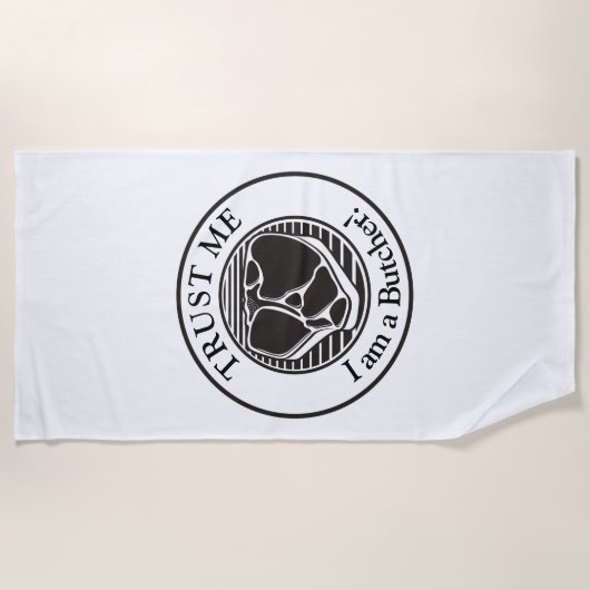 Geloof me, ik ben een Butcher T-bone Strandlaken (Voorkant)