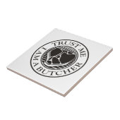 Geloof me, ik ben een Butcher T-bone Tegeltje (Zijkant)