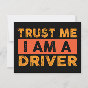 Geloof me, ik ben een chauffeur briefkaart