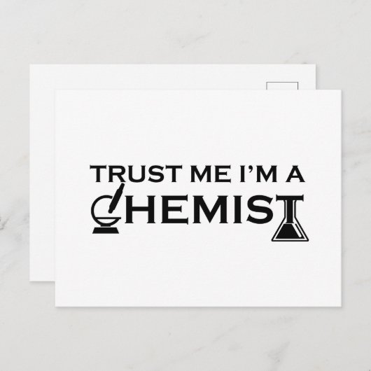 Geloof me ik ben een chemicus grappige scheikunde  feestdagenkaart (Voorkant / Achterkant)