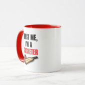 Geloof me, ik ben een Cricketer Cricket Player Mok (Voorkant links)