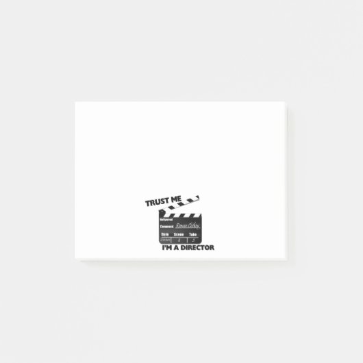Geloof me, ik ben een directeur Clapboard Post-it® Notes (Voorkant)