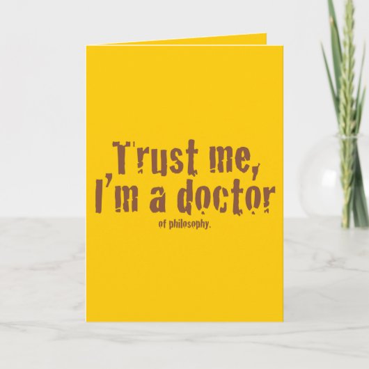 Geloof me, ik ben een dokter... kaart (Voorkant)