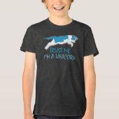 Geloof me, ik ben een eenhoorn kattenliefhebber Tri-Blend shirt (Voorkant)