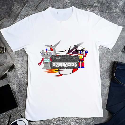 Geloof me Ik ben een Engineer LCD Style Funny T-sh T-shirt
