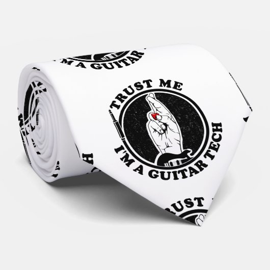 Geloof me, ik ben een gitaartechnologie stropdas (Opgerold)