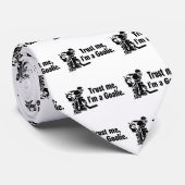 Geloof me ik ben een Goalie Hockey Stropdas (Opgerold)