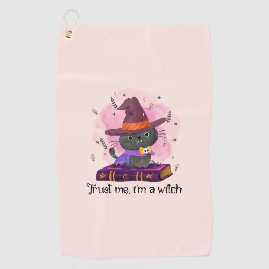 Geloof me, ik ben een heks golfhanddoek (Voorkant)