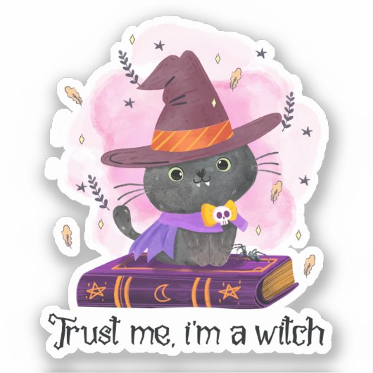Geloof me, ik ben een heks sticker (Voorkant)