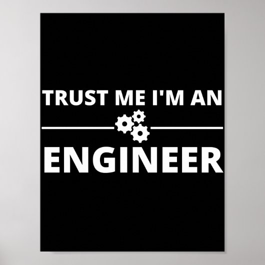 Geloof me, ik ben een ingenieur poster (Voorkant)