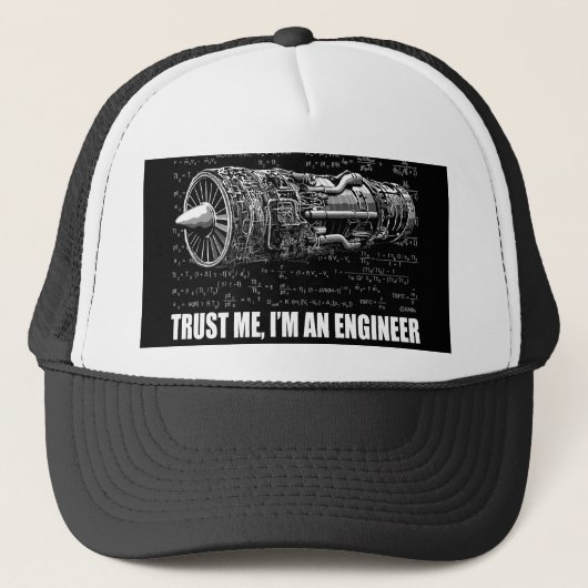 Geloof me, ik ben een ingenieur trucker pet (Voorkant)