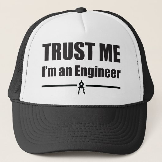 Geloof me, ik ben een ingenieur trucker pet (Voorkant)