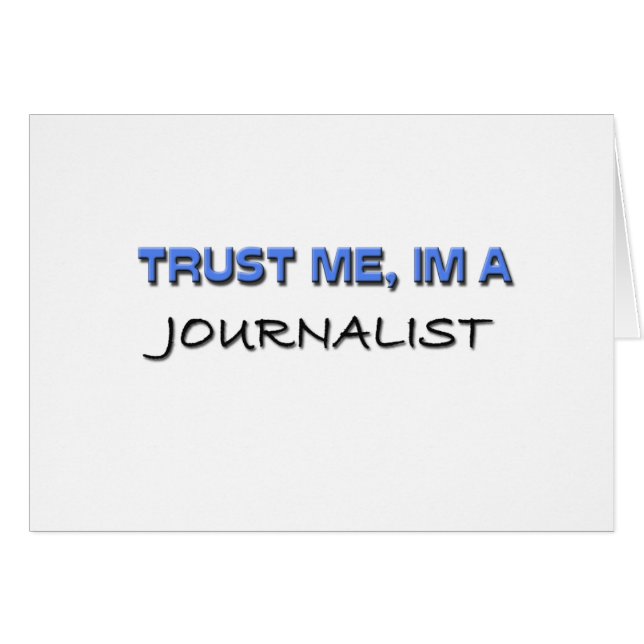 Geloof me, ik ben een journalist (Voorkant Horizontaal)