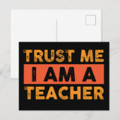 Geloof me, ik ben een leraar briefkaart (Voorkant / Achterkant)