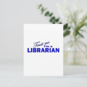 Geloof me, ik ben een Librarian Briefkaart (Staand voorkant)