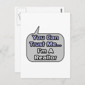 Geloof me.. Ik ben een makelaar Briefkaart (Voorkant / Achterkant)