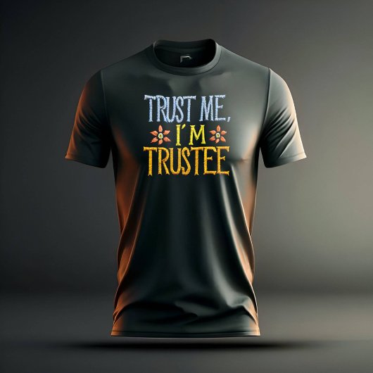 Geloof me, ik ben een mannen trustee t-shirt