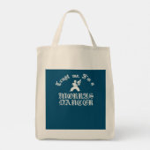 Geloof me, ik ben een Morris Dancer White Text Tote Bag (Achterkant)