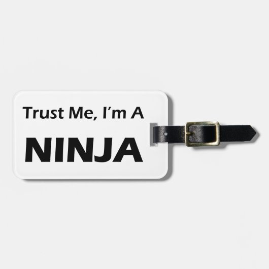 Geloof me, ik ben een Ninja. Bagagelabel (Voorkant horizontaal)