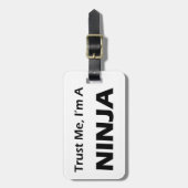 Geloof me, ik ben een Ninja. Bagagelabel (Voorkant verticaal)
