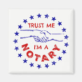 Geloof me, ik ben een Notarische Handshake. Magneet (Voorkant)