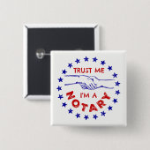 Geloof me, ik ben een Notarische Handshake. Vierkante Button 5,1 Cm (Voorkant /achterkant)
