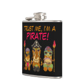 Geloof me, ik ben een piraat, grappige Tiki Pirate Heupfles (Links)