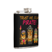 Geloof me, ik ben een piraat, grappige Tiki Pirate Heupfles (Rechts)