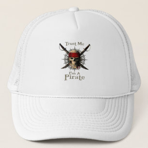 Geloof me, ik ben een piraatschedel en zwaarden gr trucker pet