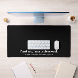 Geloof me, ik ben een professioneel grappig beroep bureaumat