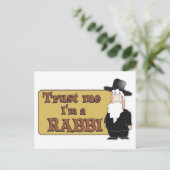 Geloof me - ik ben een RABBI - Grote Joodse humor Briefkaart (Staand voorkant)