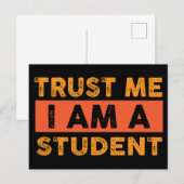 Geloof me, ik ben een student briefkaart (Voorkant / Achterkant)