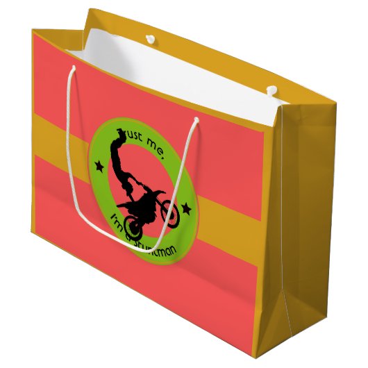 Geloof me, ik ben een stuntman large cadeautasje (Voorkant Gekanteld)