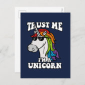 Geloof me, ik ben een Unicorn Briefkaart (Voorkant / Achterkant)